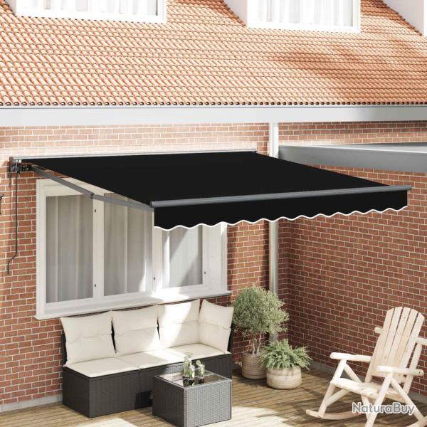 Cadre d'auvent Noir 350 x 250 cm Polyester avec rev�tement PU