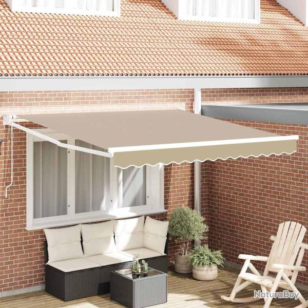 Auvent R�tractable Beige 350 x 250 cm Polyester et Aluminium