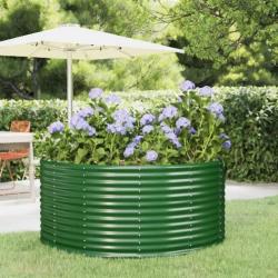 Jardini&egrave;re sur&eacute;lev&eacute;e Vert 140 x 140 x 68 cm Acier galvanis&eacute;