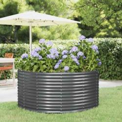 Lit sur&eacute;lev&eacute; de jardin Anthracite Acier galvanis&eacute;