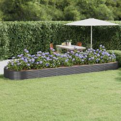 Lit sur&eacute;lev&eacute; de jardin Acier galvanis&eacute; Anthracite