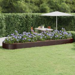 Lit sur&eacute;lev&eacute; de jardin Acier galvanis&eacute; marron