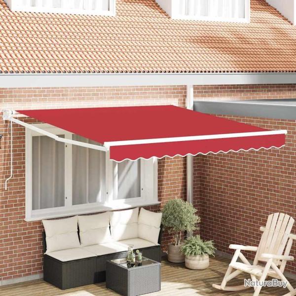 Auvent R�tractable Rouge 350 x 250 cm Polyester et Aluminium