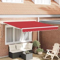 Auvent R&eacute;tractable Rouge 350 x 250 cm Polyester et Aluminium