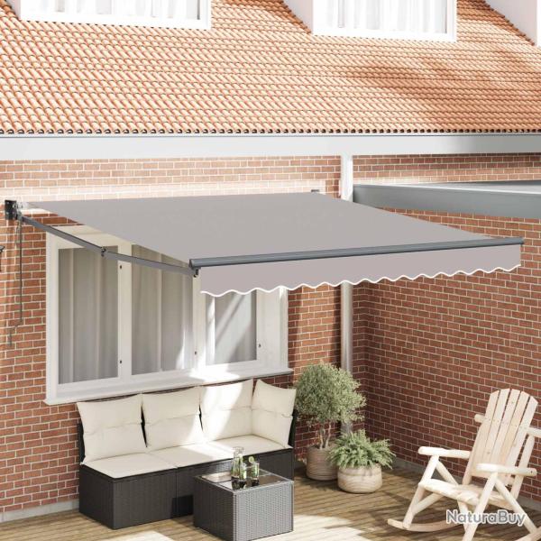 Auvent R�tractable Gris clair 350 x 250 cm
