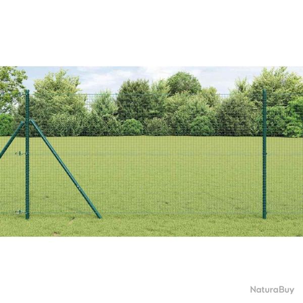 Poteau de cl�ture. Vert 10 x 1 m (25 x 25 mm de maille) Acier