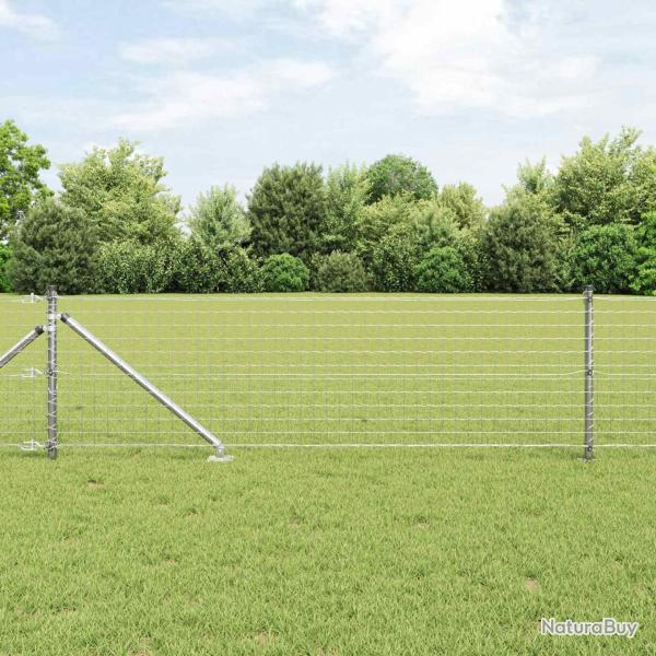 Poteau de cl�ture. 26 pcs Gris 3,2 x 3,2 x 165 cm