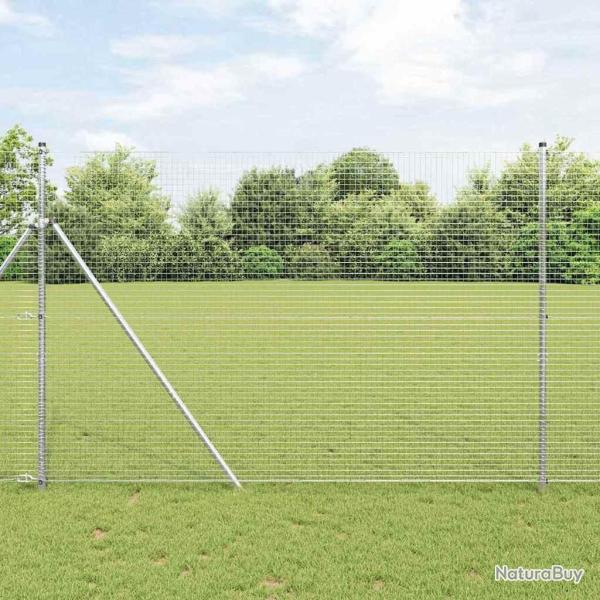 Poteau de cl�ture. Argent� 10 x 1,6 m (maillage de 25 x 25 mm)