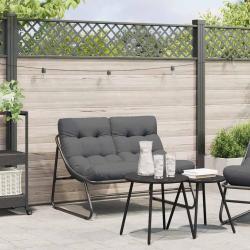 Mobilier de jardin Noir 110 x 81 x 71 cm Acier enduit de poudre