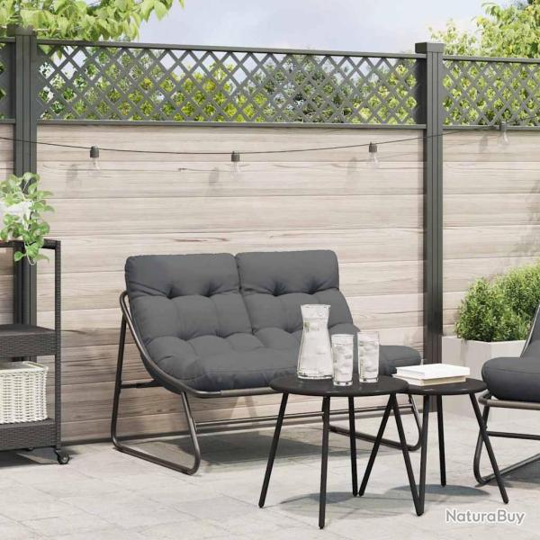 Mobilier de jardin Noir 110 x 81 x 71 cm Acier enduit de poudre