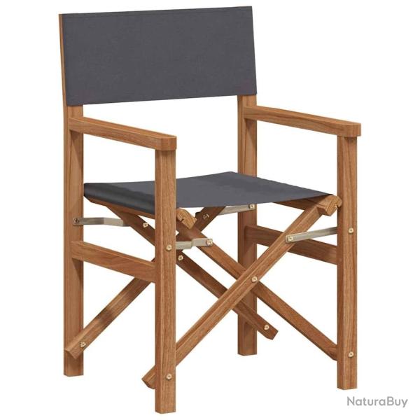 Chaise de directeur pliante Gris 55 x 54 x 85 cm