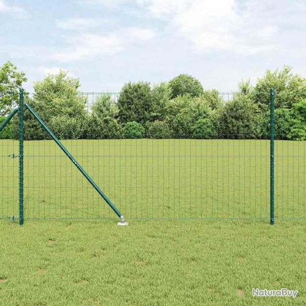 Cl�ture avec poteau Vert 1,2 x 25 m Acier et PVC