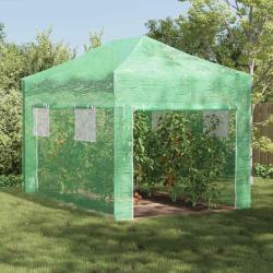 Serre avec cadre pop-up avec toit Vert 280 x 410 x 315 cm Fer