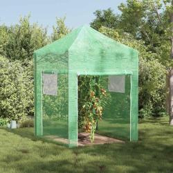Serre avec cadre pop-up avec toit Vert 200 x 200 x 300 cm Fer