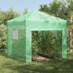 Serre avec cadre pop-up avec toit Vert 290 x 290 x 315 cm Fer