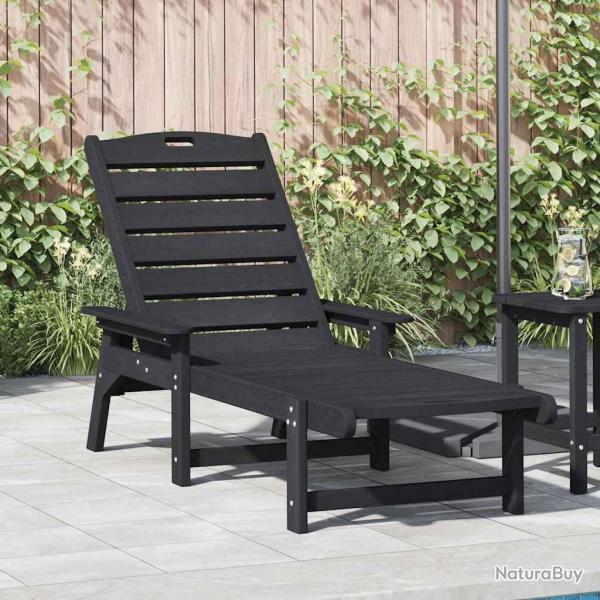 Transat Noir 195,5 x 53 x 98,5 cm HDPE