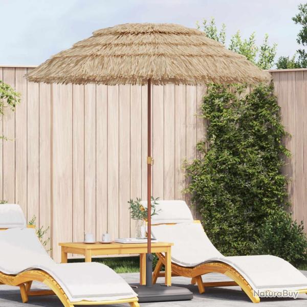 Parasol de plage Naturel 160 x 160 x 196 cm Polyester et Acier