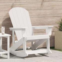 Chaise Adirondack &agrave; bascule Blanc 92 x 73,5 x 92 cm HDPE
