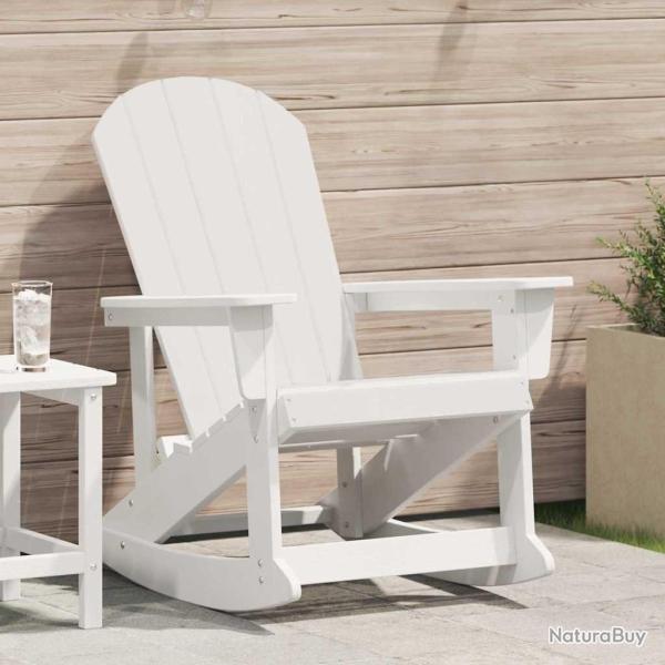 Chaise Adirondack � bascule Blanc 92 x 73,5 x 92 cm HDPE