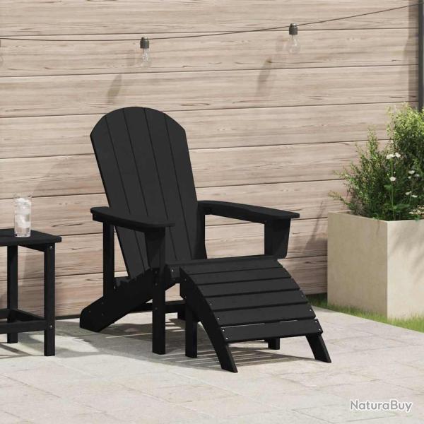 Chaise Adirondack Noir 82 x 74 x 92 cm HDPE