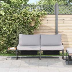 Canap&eacute; de jardin Gris clair 200,5 x 70 x 85,5 cm Acier