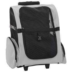 Chariot pour animaux de compagnie 3 en 1 Gris 48 x 32 x (57-106) cm Tissu Oxford