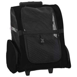 Chariot pour animaux de compagnie 3 en 1 Design Noir 48 x 32 x (57-106) cm Tissu Oxford