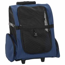 Chariot pour animaux de compagnie 3 en 1 Design Bleu 48 x 32 x (57-106) cm Tissu Oxford