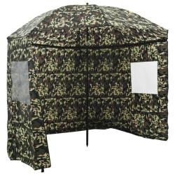 Umbrella de p&ecirc;che Camouflage 220 x 185 cm Polyester Oxford