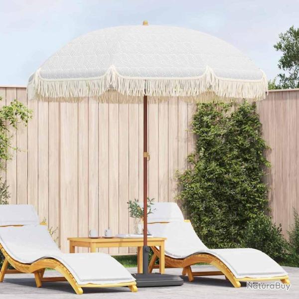 Parasol de plage Gris et blanc 205 x 205 x 210 cm