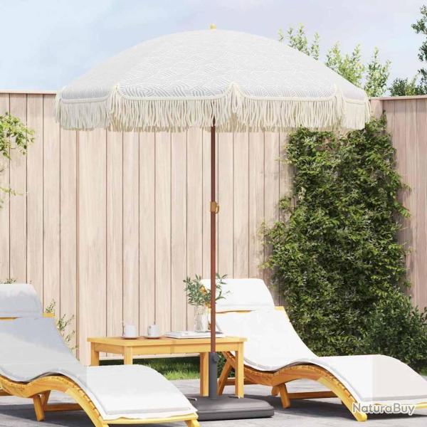 Parasol de plage Gris et blanc 160 x 160 x 196 cm