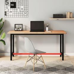 &Eacute;tabli 150x55x81,5 cm bois massif de h&ecirc;tre et m&eacute;tal