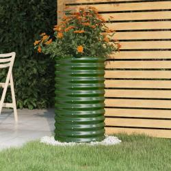 Jardini&egrave;re de jardin Acier galvanis&eacute; 40x40x68 cm Vert