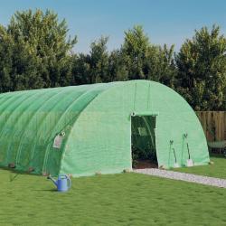 Serre avec cadre en acier vert 36 m&sup2; 6x6x2,85 m
