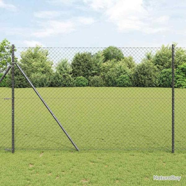 Poteau de cl�ture. Gris 10 x 1,6 m (maillage 40 x 40 mm)