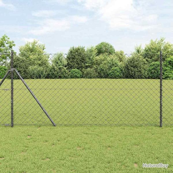 Poteau de cl�ture. Gris 10 x 1,4 m (maille 60 x 60 mm)