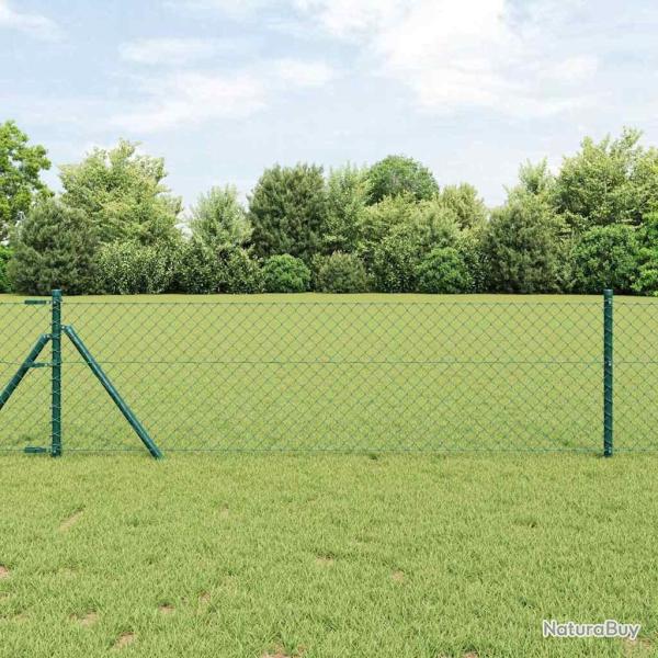 Poteau de cl�ture. Vert 25 x 0,8 m (mailles de 40 x 40 mm)