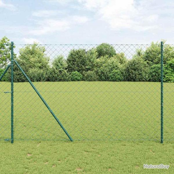 Poteau de cl�ture. Vert 10 x 1,6 m (maillage 60 x 60 mm)