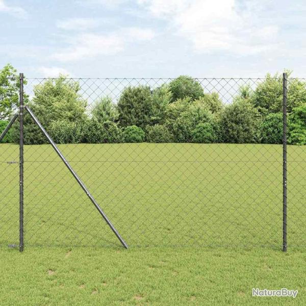Poteau de cl�ture. Gris 10 x 1,5 m (mailles de 60 x 60 mm)