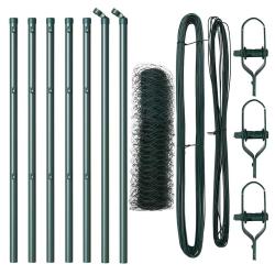 Poteau de cl&ocirc;ture. Vert 10 x 0,8 m (maille de 50 mm)