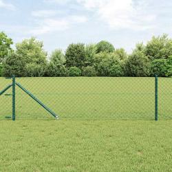 Poteau de cl&ocirc;ture. Vert 10 x 0,6 m (maille 40 x 40 mm)