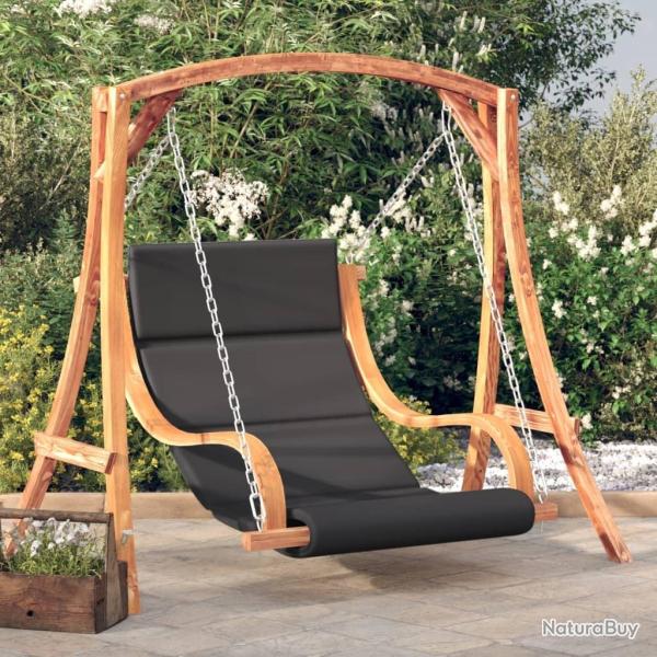 Chaise balan�oire avec coussin bois d'�pic�a avec finition teck