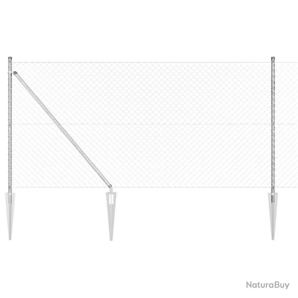 Poteau de cl�ture. Argent� 10 x 1,2 m (mailles de 40 x 40 mm)