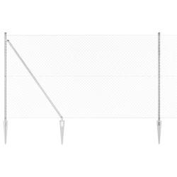 Poteau de cl&ocirc;ture. Argent&eacute; 10 x 1,5 m (maille 40 x 40 mm) Acier