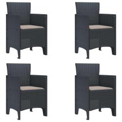 Chaise de jardin 4 pcs Anthracite 53 x 49 x 85 cm Polypropyl&egrave;ne