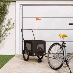 Remorque de v&eacute;lo pour animaux de compagnie noir