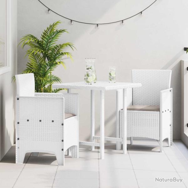Chaise de jardin 2 pcs Blanc 53 x 49 x 85 cm Polypropyl�ne