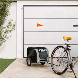 Remorque de v&eacute;lo pour animaux de compagnie noir et gris