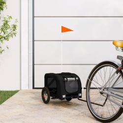 Remorque de v&eacute;lo pour animaux de compagnie noir