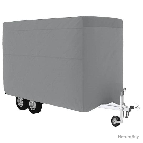 Housse de remorque chevaux gris 396x178x250 cm tissu non tiss�